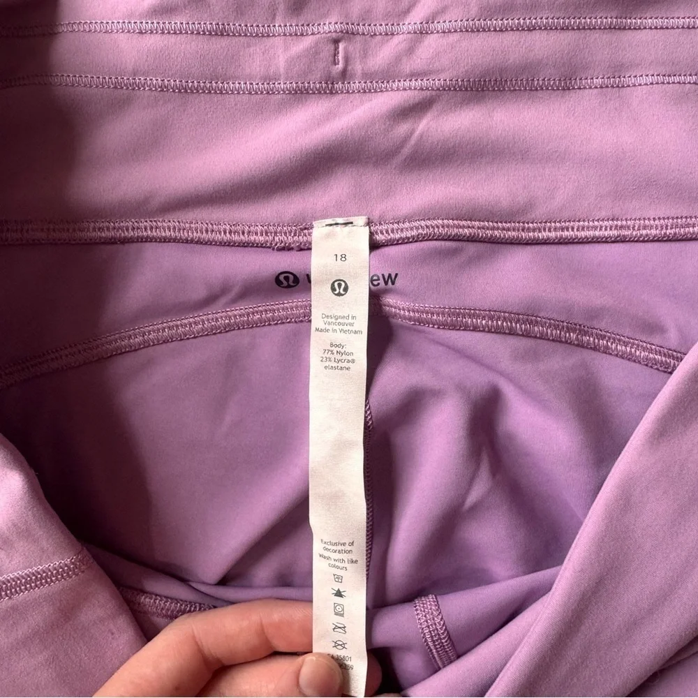 Lululemon Invigorate High-Rise 23” crop Size 18 Jubilee Lavender Leggings